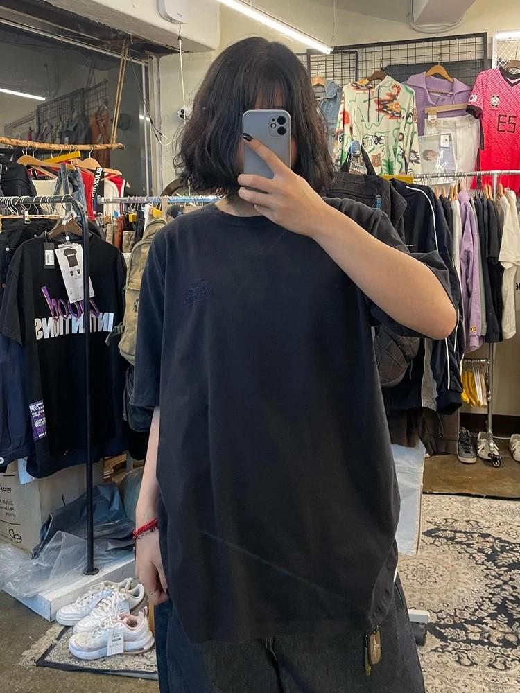 논네이티브 오버핏 로고 반팔티셔츠 블랙 2