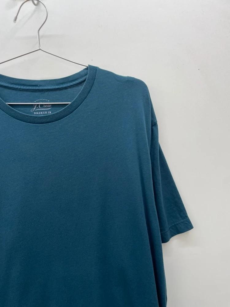 XL 남녀공용 J.Crew 기본 코튼 반팔 티셔츠 청록 5