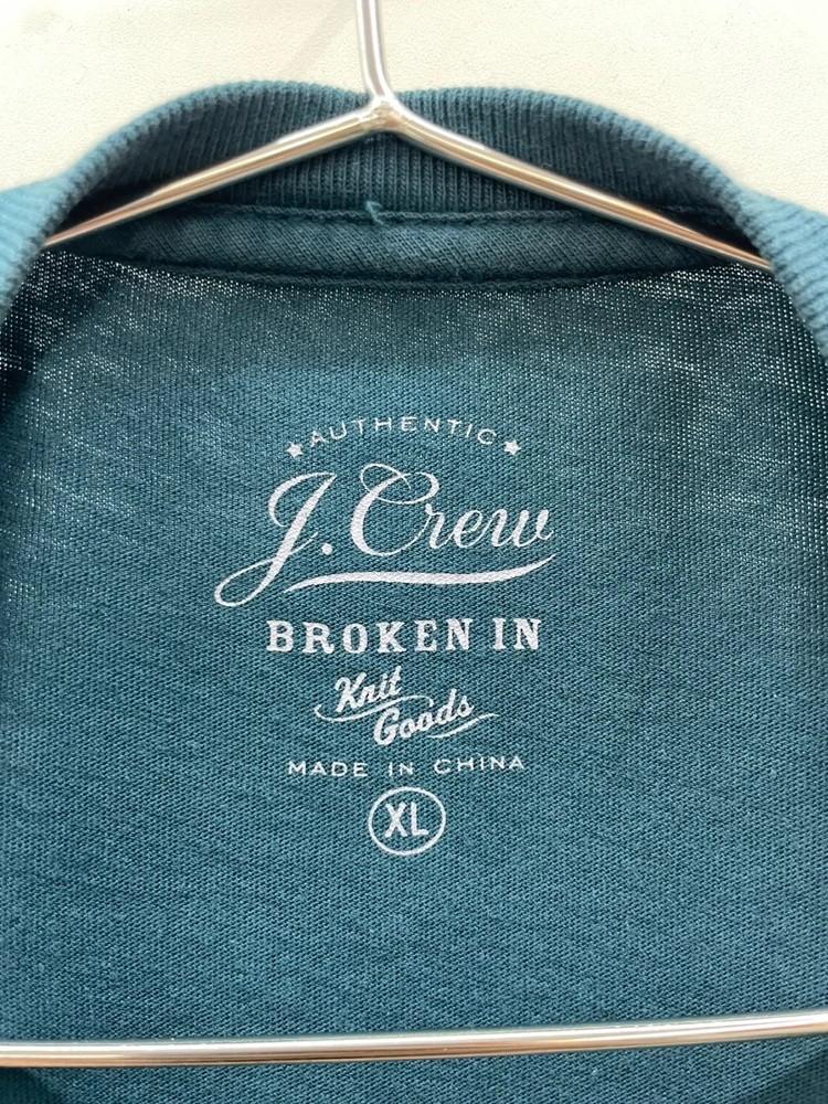 XL 남녀공용 J.Crew 기본 코튼 반팔 티셔츠 청록 6