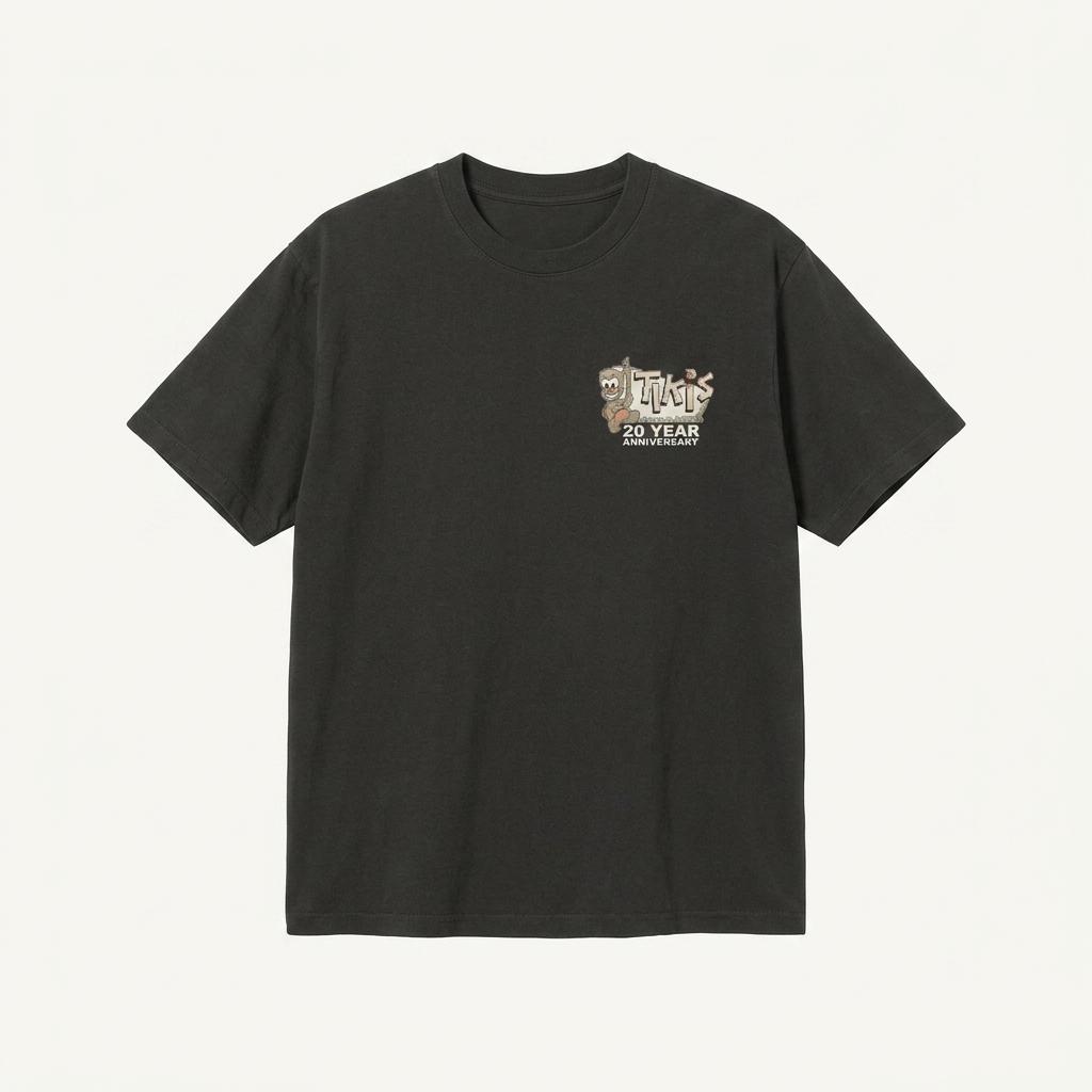 미디움 Crazy Shirts 크레이지 셔츠 프린팅 반팔 티셔츠 블랙 1
