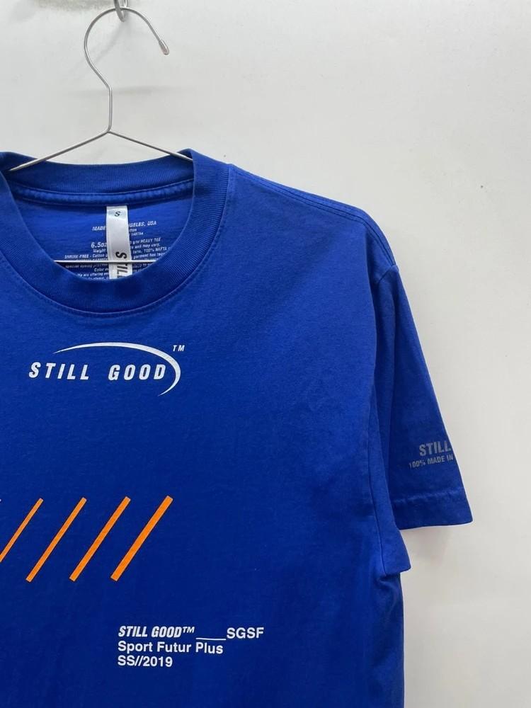 스몰 STILL GOOD 오버핏 프린팅 반팔 티셔츠 블루 6