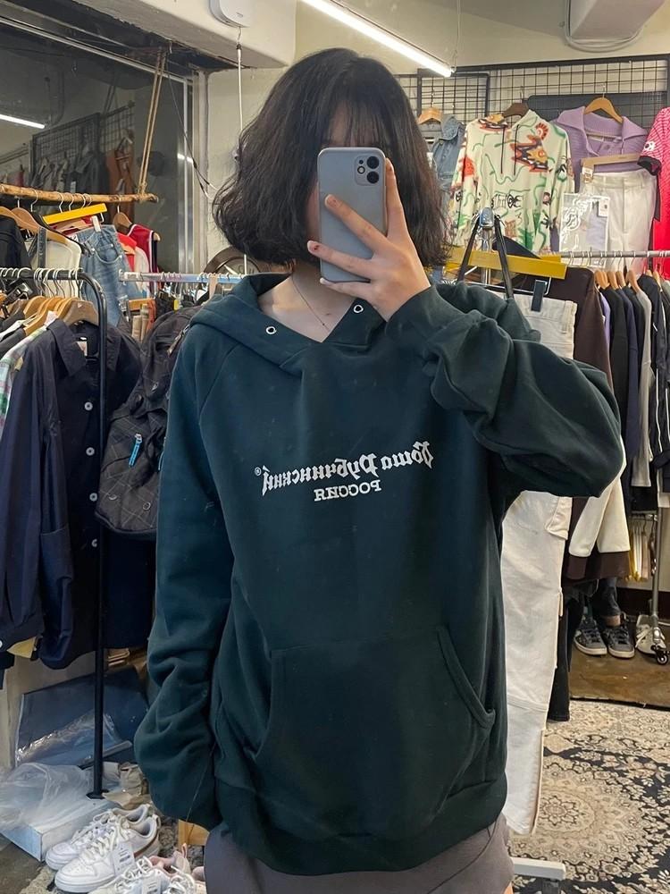 라지 Gosha Rubchinskiy 고샤 루브친스키 리플렉티브 로고 후드 딥그린 2