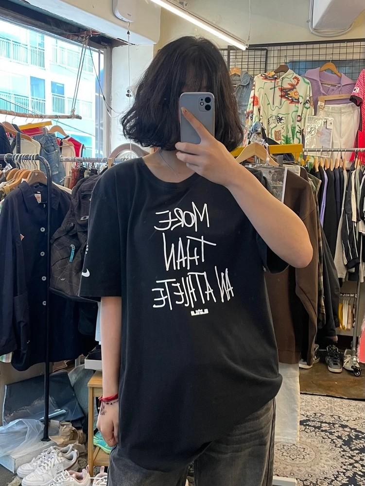 XL 남성 나이키 드라이핏 르브론 제임스 반팔 티셔츠 블랙 2