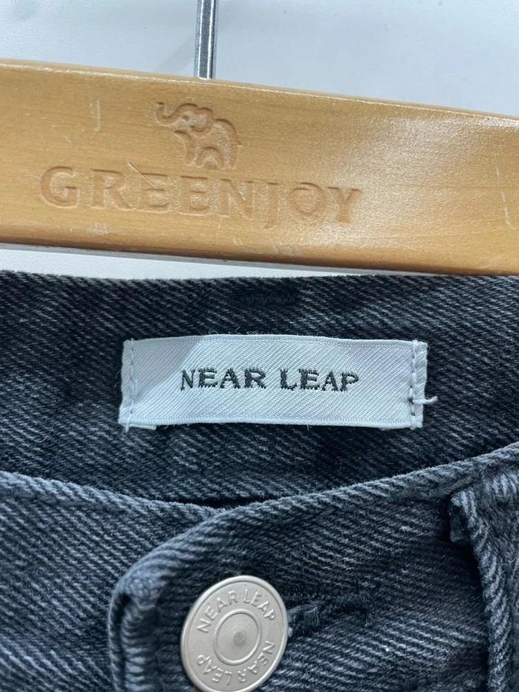 스몰 NEAR LEAP 여자 부츠컷 하이웨스트 워싱 블랙진 7