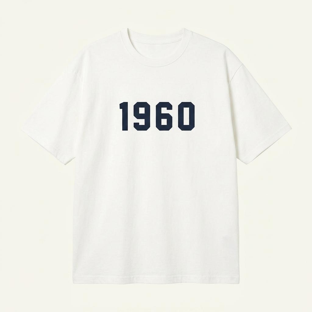 110 XL 유니폼브릿지 1960 로고 화이트 반팔 티셔츠 1