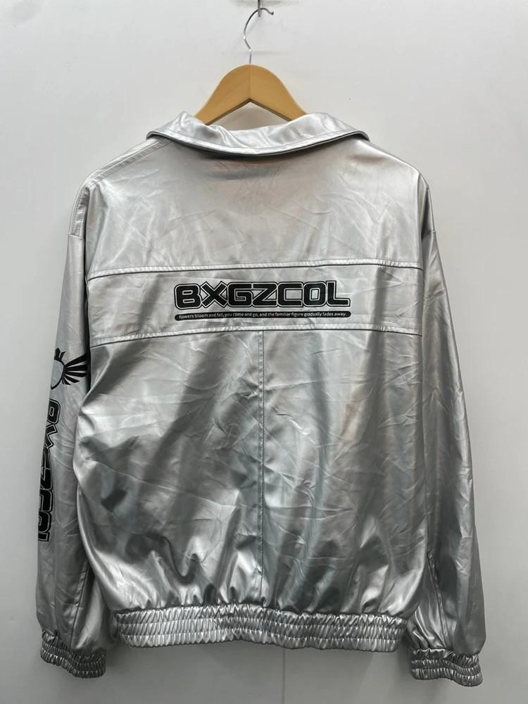 VTG 레이싱 점퍼 가죽 자켓 실버 빈티지 5