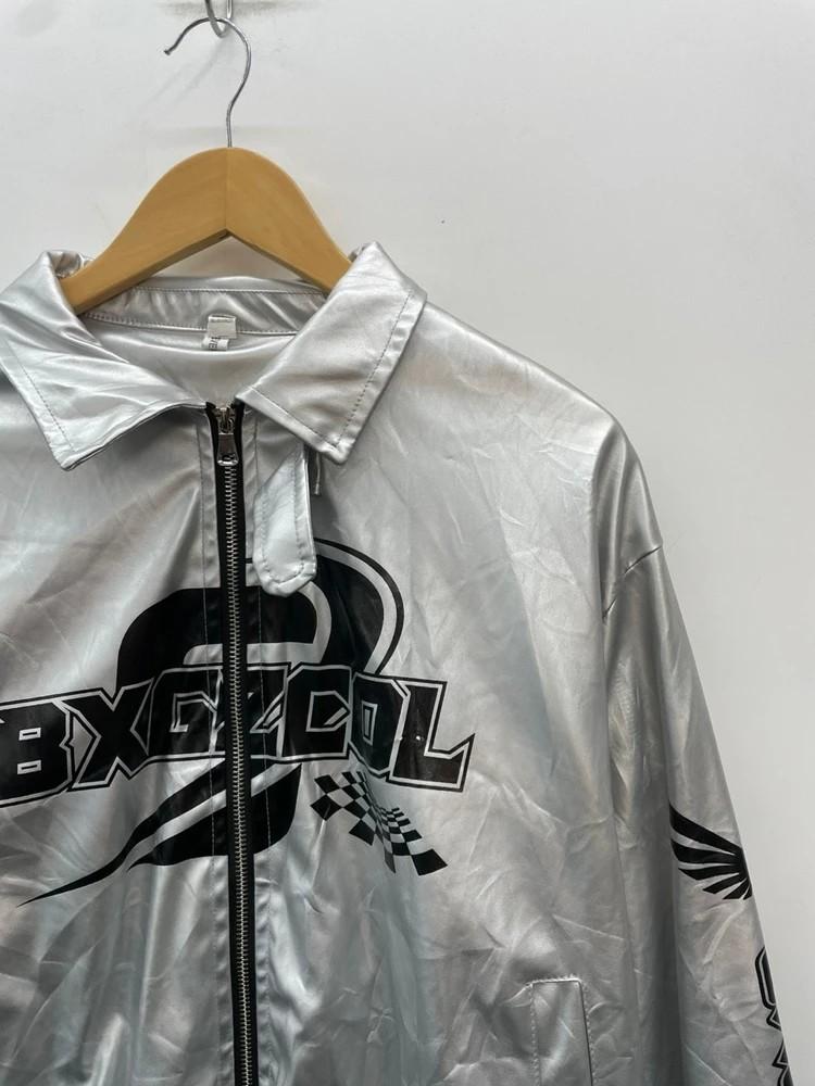 VTG 레이싱 점퍼 가죽 자켓 실버 빈티지 8