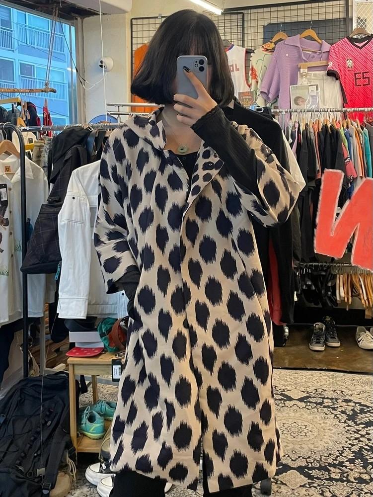 DKNY 레오파드애니멀 프린트 원피스·코트 드레스 실크 2