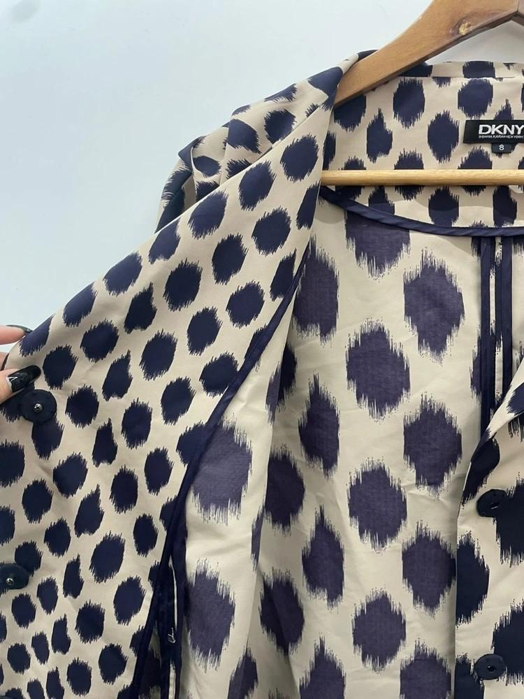 DKNY 레오파드애니멀 프린트 원피스·코트 드레스 실크 8