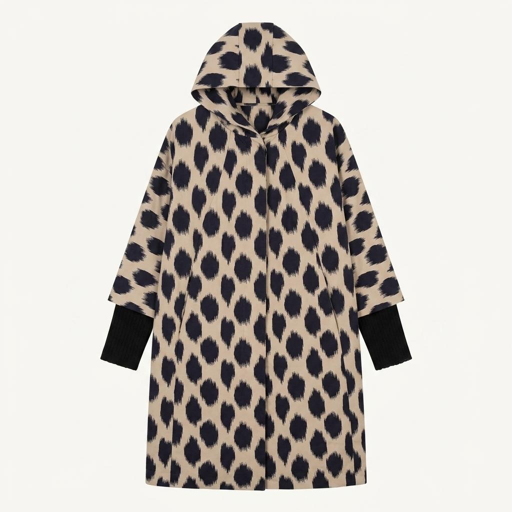 DKNY 레오파드애니멀 프린트 원피스·코트 드레스 실크 1