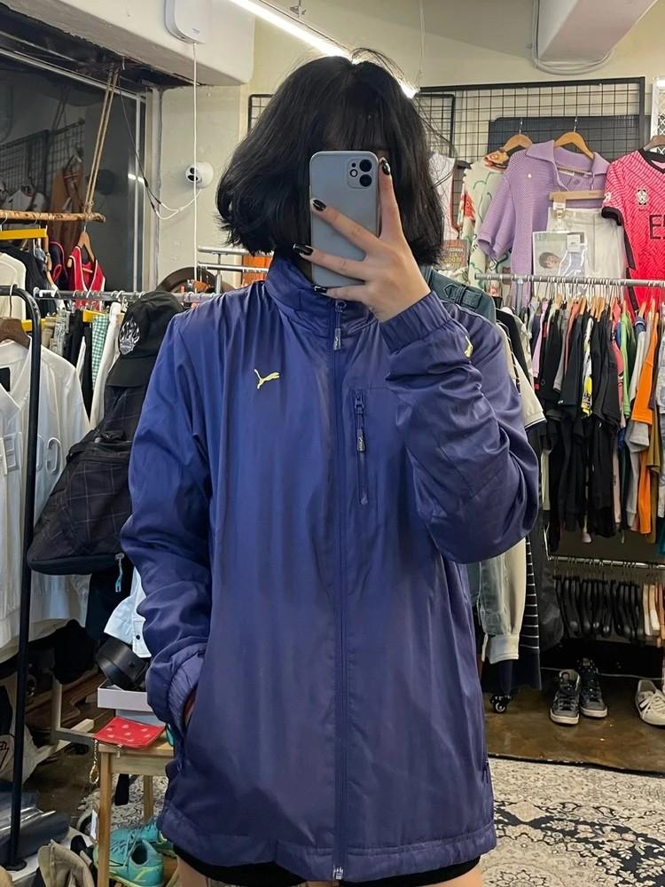 라지 푸마 오버핏 퍼플 바람막이 자켓 점퍼 2