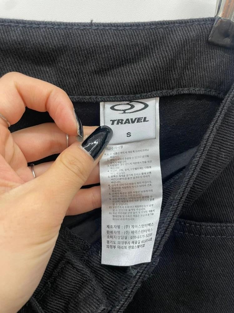 스몰 새상품 트래블 카펜터 데님 팬츠 블랙 9