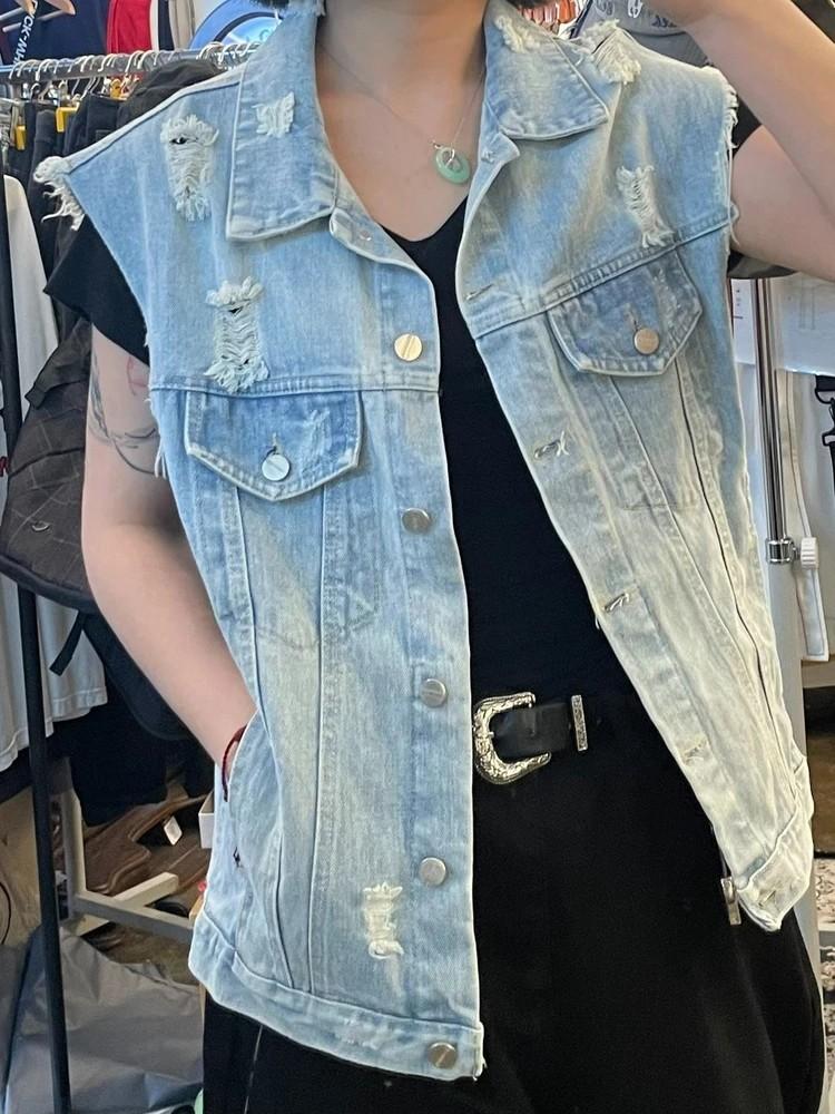 프리 the tilbury 데님 베스트 조끼 여자 2