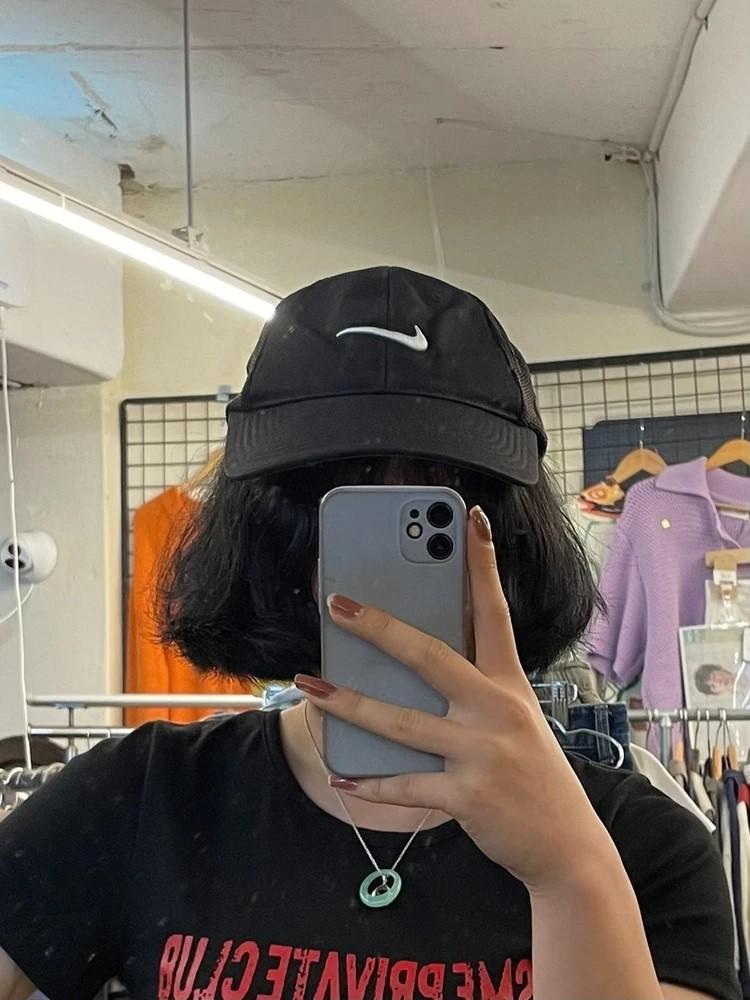 os 나이키 올드스쿨 매쉬 여름 볼캡 골프 모자 빈티지 블랙 2