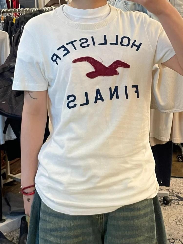 스몰 홀리스터 올드스쿨 Y2K 로고 티셔츠 2