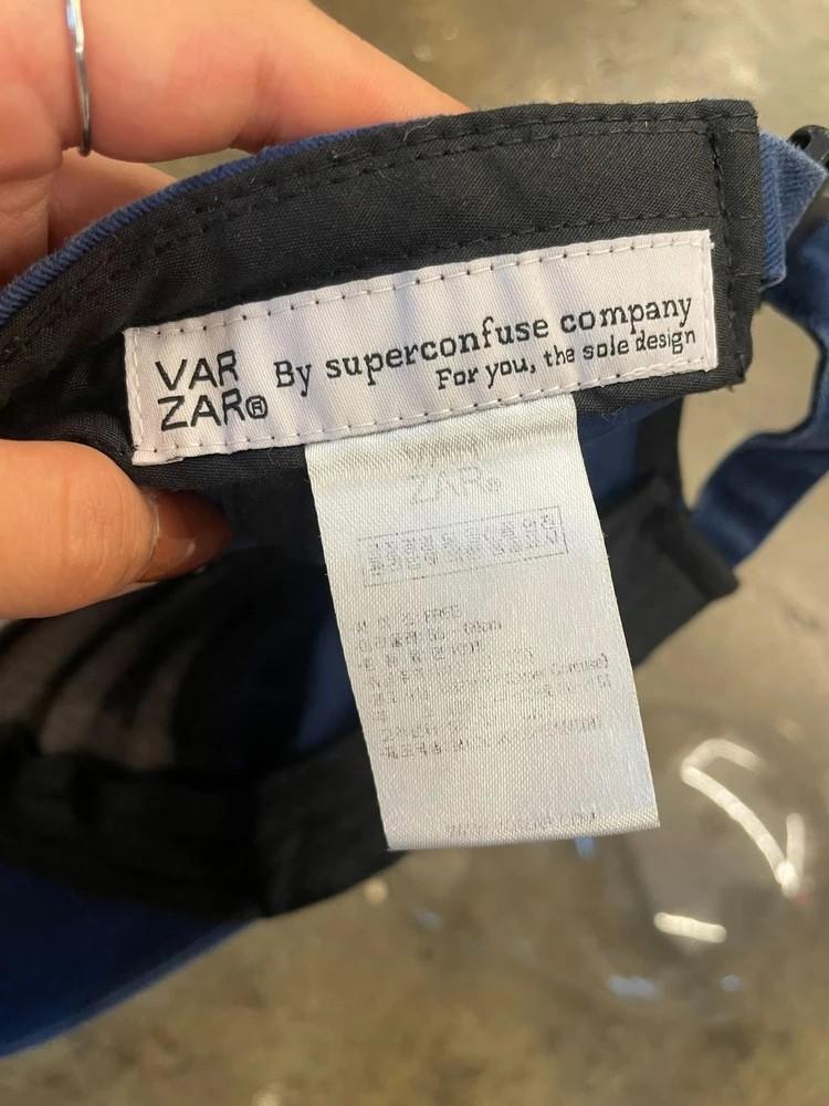varzar 로고 빈티지 볼캡 모자 네이비 8