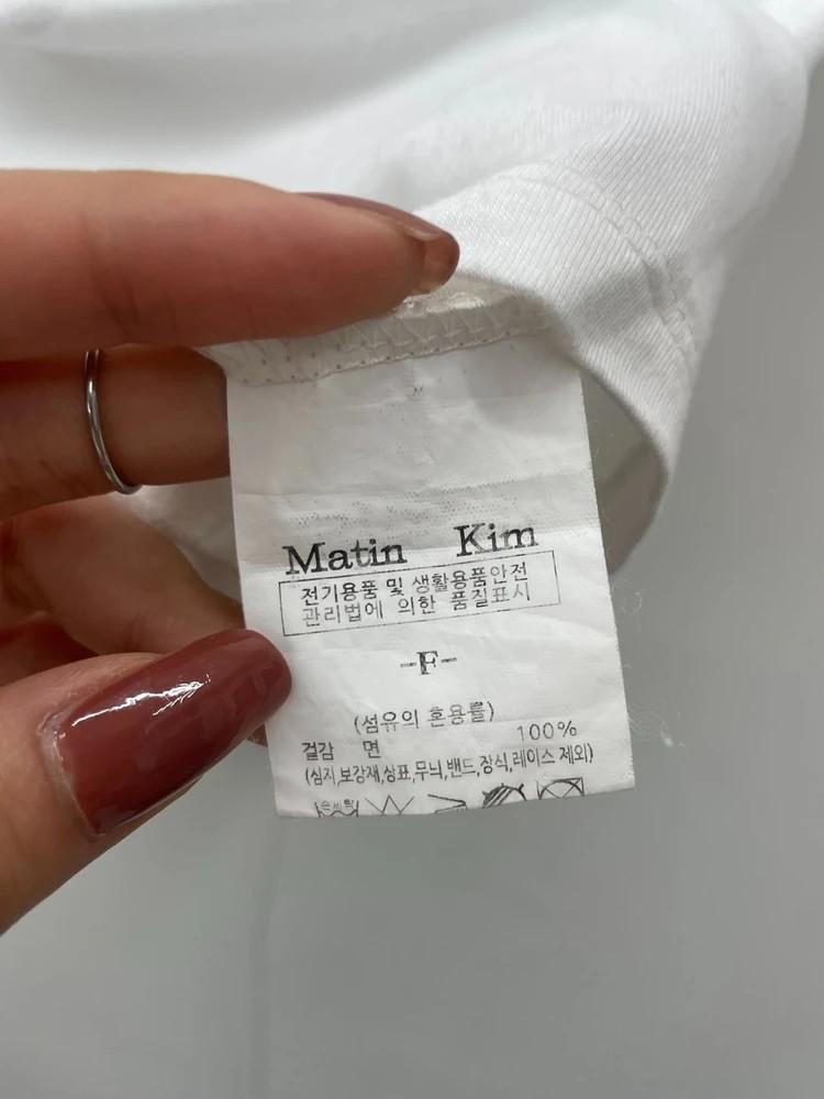 프리 마땡킴 여성 크롭 반팔티셔츠 화이트 3