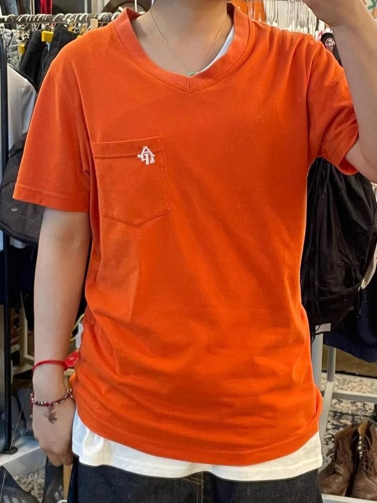 스몰 아베크롬비 피치 올드스쿨 여자 브이넥 반팔티셔츠 2
