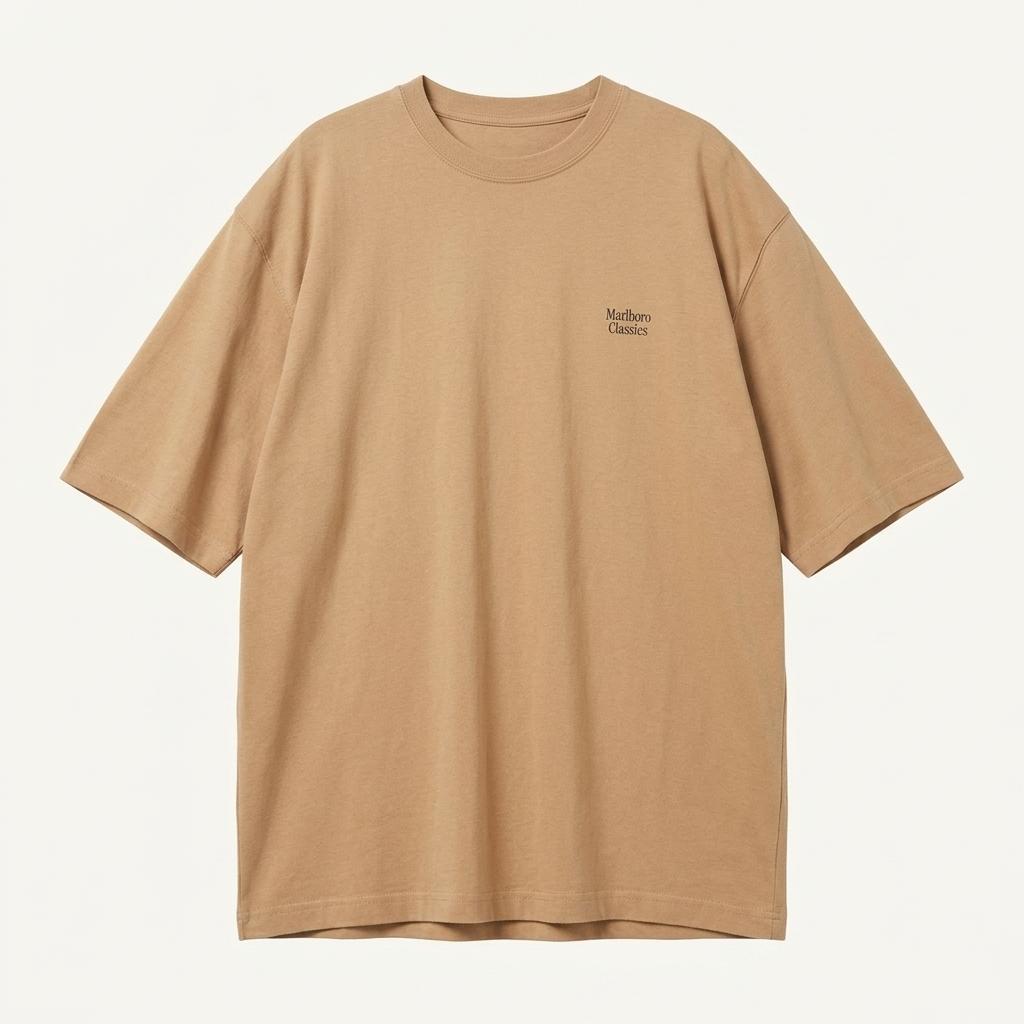 라지 말보로 클래식 90S 오버핏 반팔티셔츠 황토 1