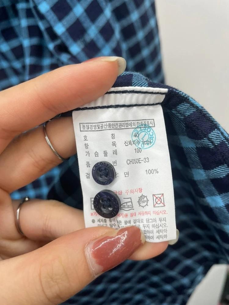 40 라코스테 슬림핏 체크 셔츠 9