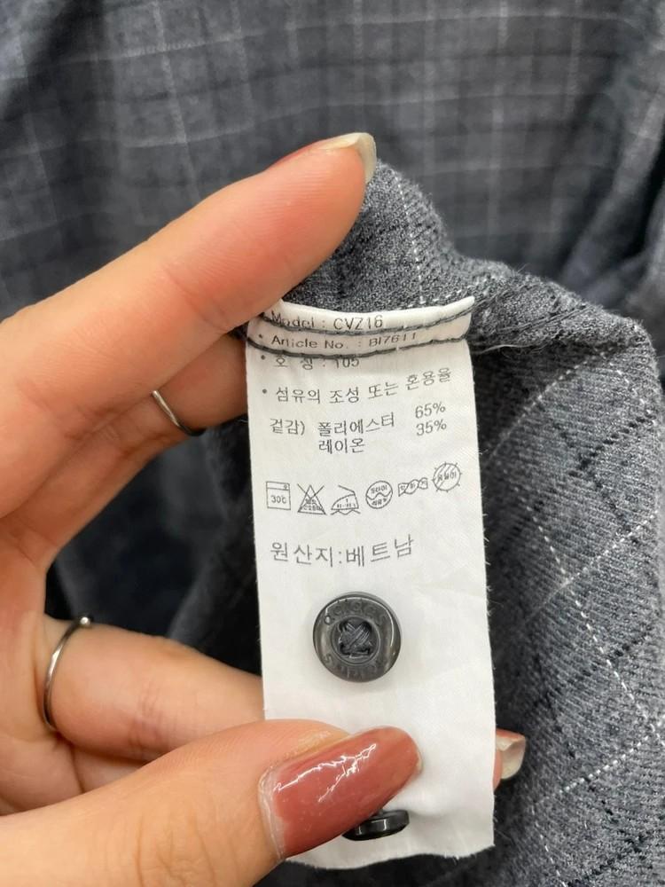 105 공용 아디다스 골프케쥬얼 그레이 체크 클래식 셔츠 9