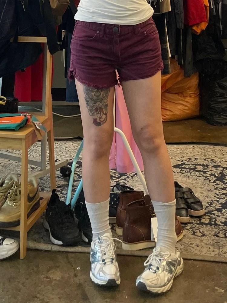 25 Free People 여자 숏 스커트 데님팬츠 2