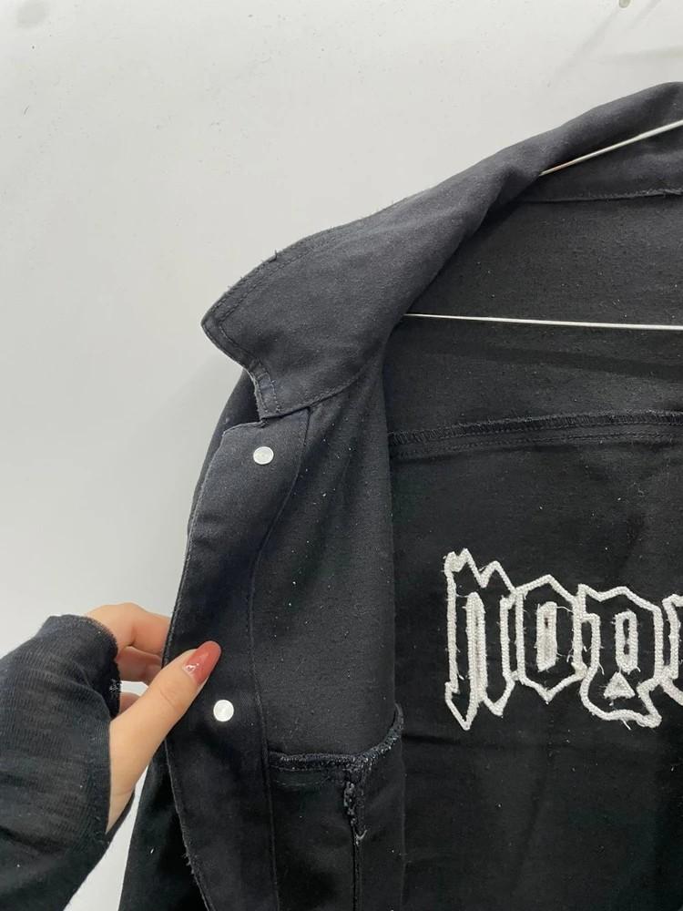 105 XL 지드래곤 x 에잇세컨즈 콜라보 데미지 디스 블랙 데님자켓 8