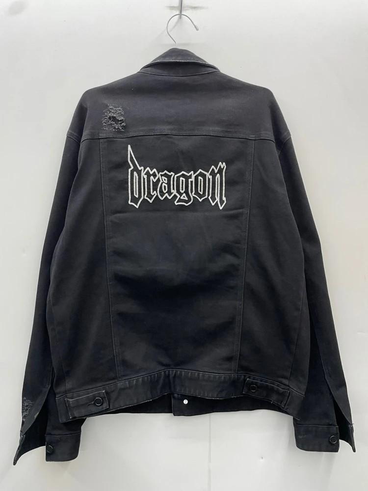105 XL 지드래곤 x 에잇세컨즈 콜라보 데미지 디스 블랙 데님자켓 11