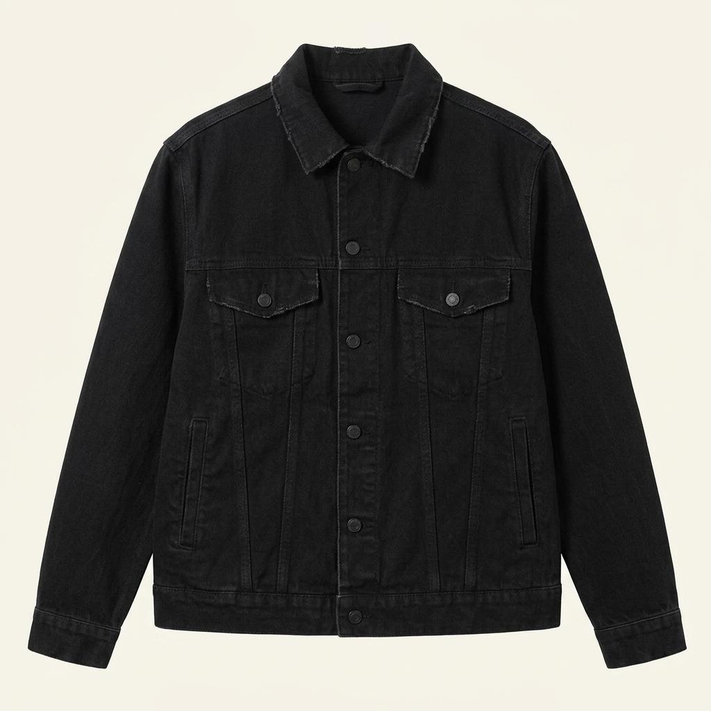105 XL 지드래곤 x 에잇세컨즈 콜라보 데미지 디스 블랙 데님자켓 1