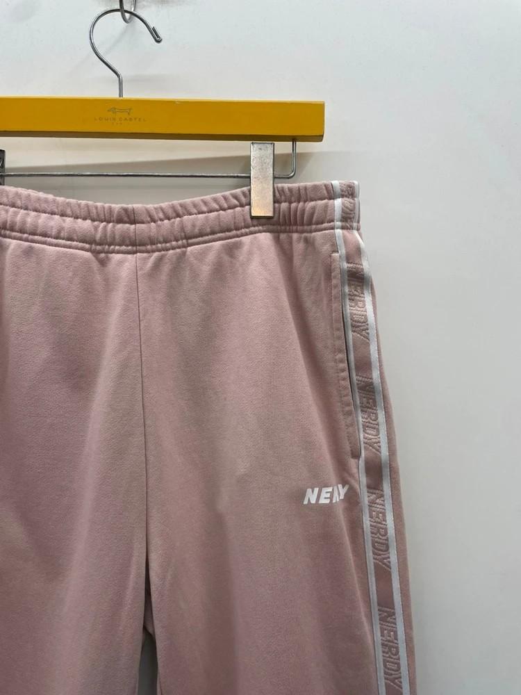 미디움 널디 자가드 로고 테잎 스웻팬츠 핑크 9