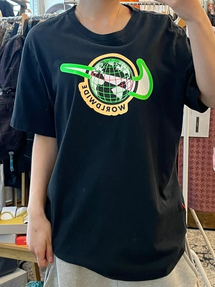 xl 나이키 월드와이드 블랙 오버핏 올드스쿨 프린팅 반팔티 2