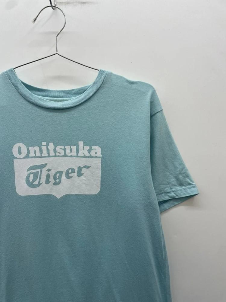 미디움 오니츠카타이거 로고 반팔티셔츠 하늘색 8