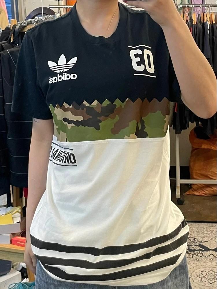 100 아디다스 오리지널스 카모 패턴 오버핏 반팔티셔츠 2