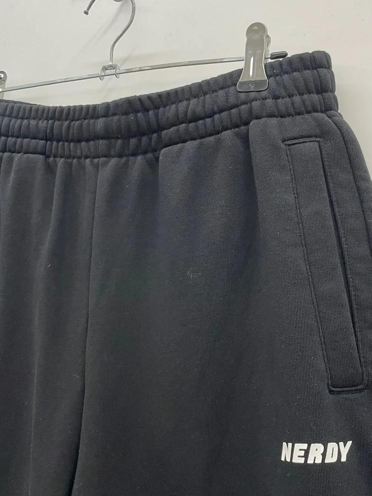 미디움 널디 블랭크 로고 조거 팬츠 블랙 9