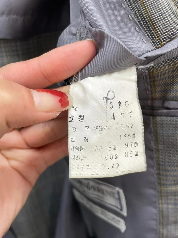 100 입생로랑 루즈핏 빈티지 체크 블레이져 10