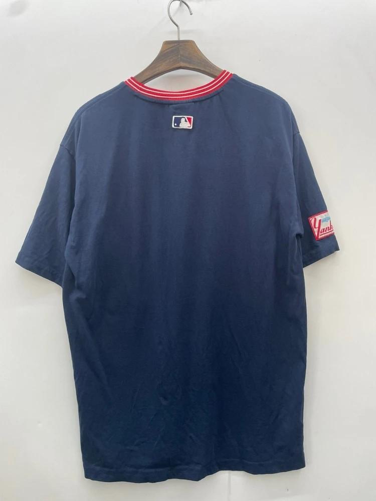 미디움 MLB 오버핏 로고 티셔츠 반팔 네이비 5