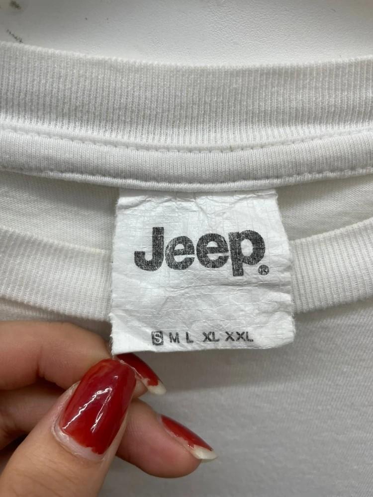 스몰 jeep 로고 오버핏 화이트 반팔티셔츠 9