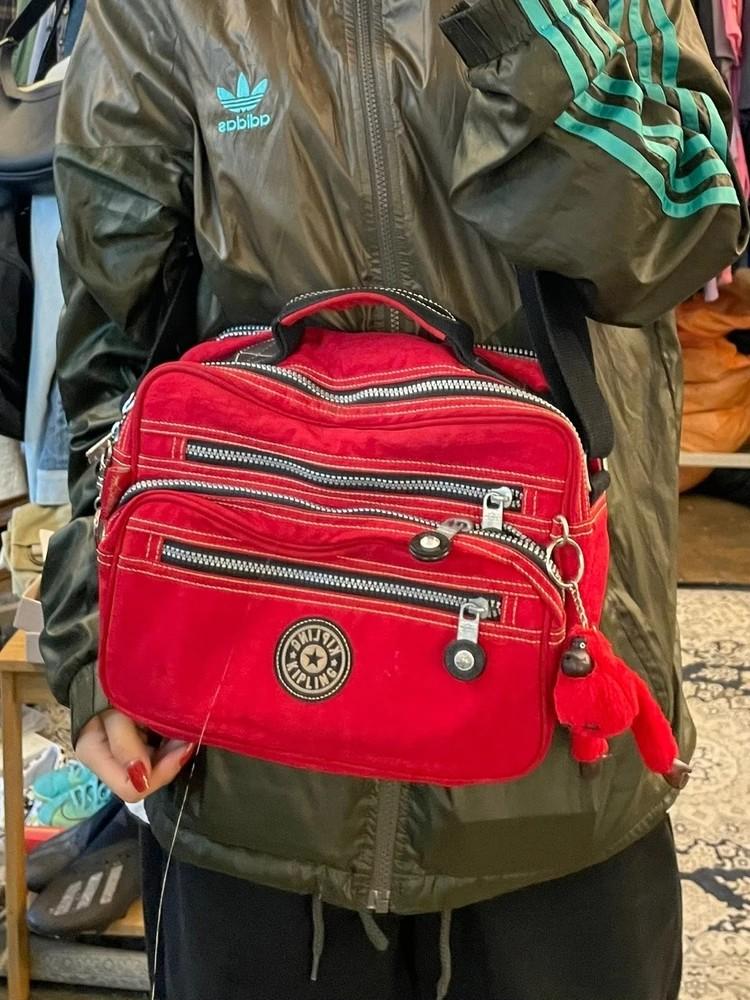 키플링 올드 토트백 크로스백 가방 레드 os 2