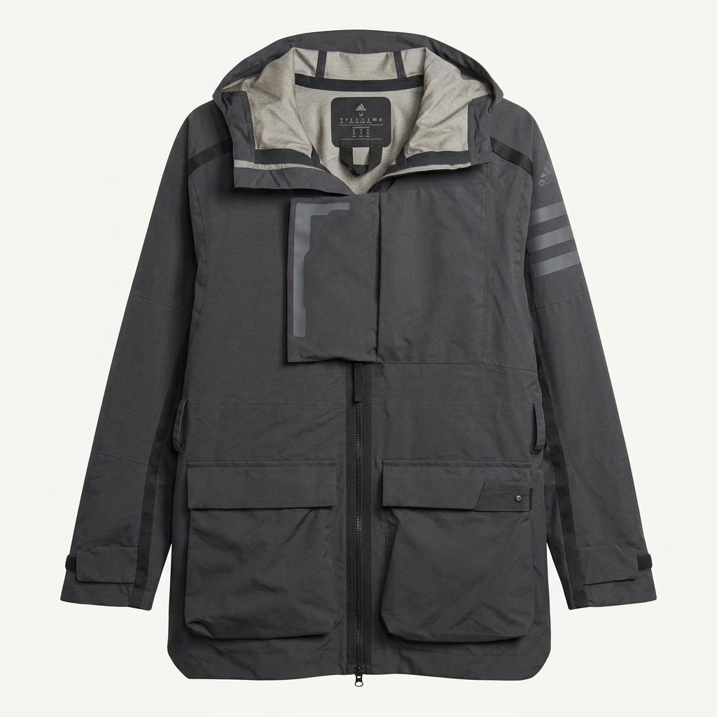ADIDAS FW22 Outerwear Adidas Raincoat H65704  1
