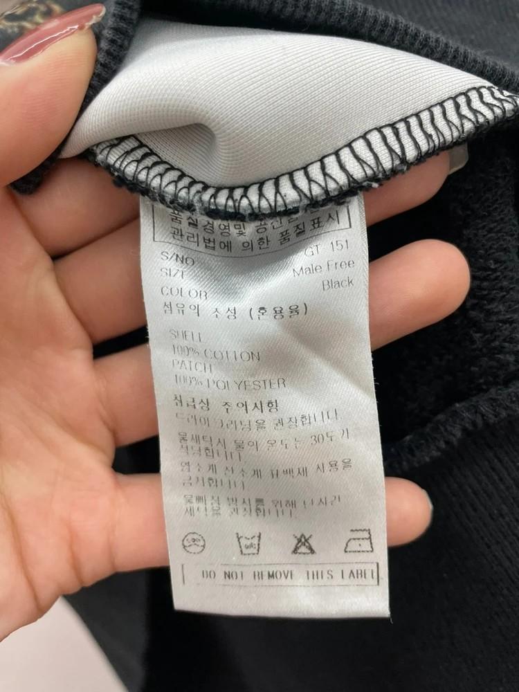 프리 드레스덴 오버핏 블랙 맨투맨 티셔츠 10