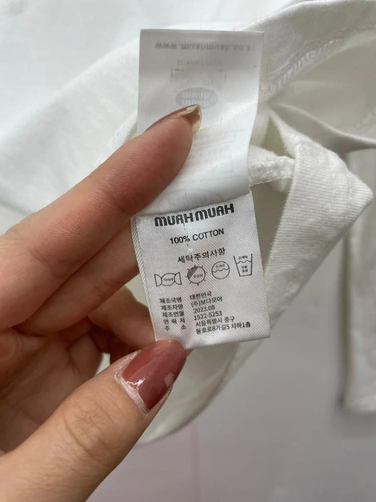 무아무아 여자 스티치 라운드 긴팔 티셔츠 10