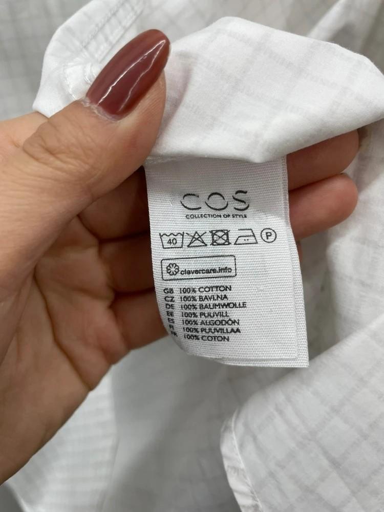 40 cos코스 오버핏 체크 긴팔 셔츠 남방 하객룩 정장룩 8