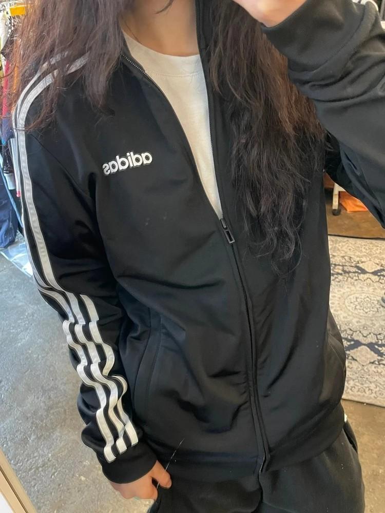 xs 아디다스 삼선 트랙탑져지 블랙 2