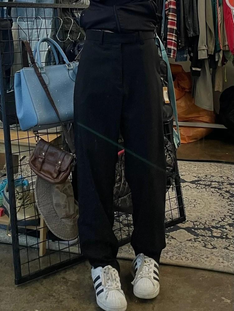 미사용 시티그마 STG 핀턱 와이드 팬츠_블랙 2