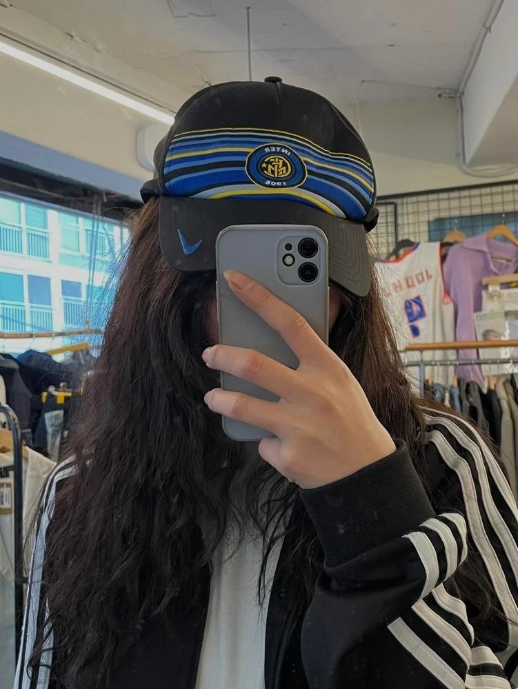 00s 올드스쿨 나이키X인터밀란 드라이핏 볼캡 모자 2