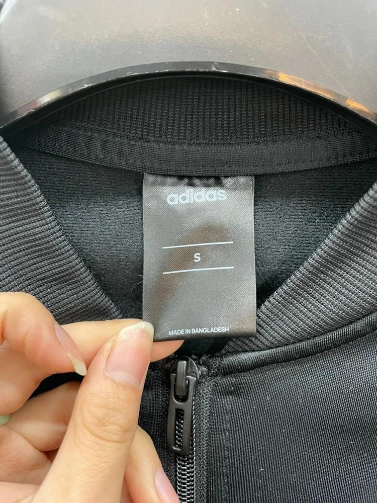스몰 아디다스 삼선 로고 블랙 져지 집업 9