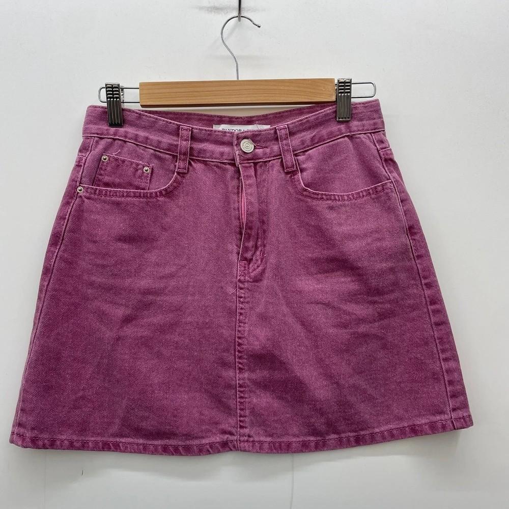 스몰 vtg 피그먼트 워싱 데님 미니스커트 4