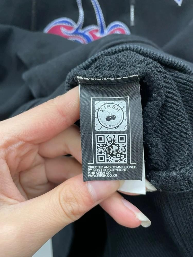1 키르시 정품 신형 오버핏 후디 후드티셔츠 블랙 10