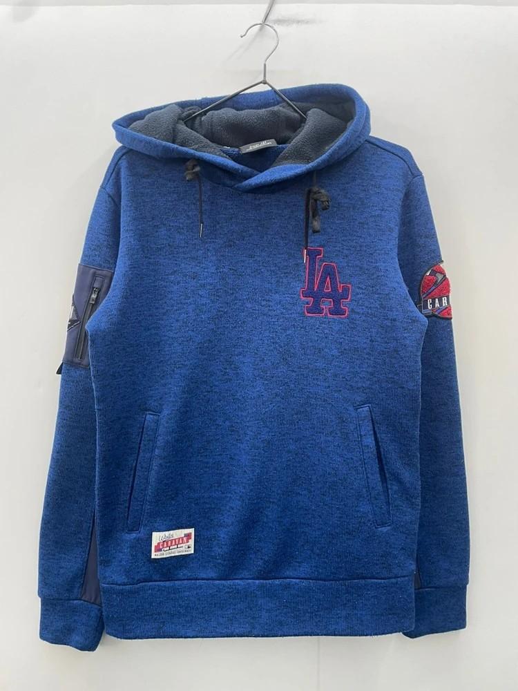 95 mlb 오버핏 la 블루 후디 후드티셔츠 플리스 4