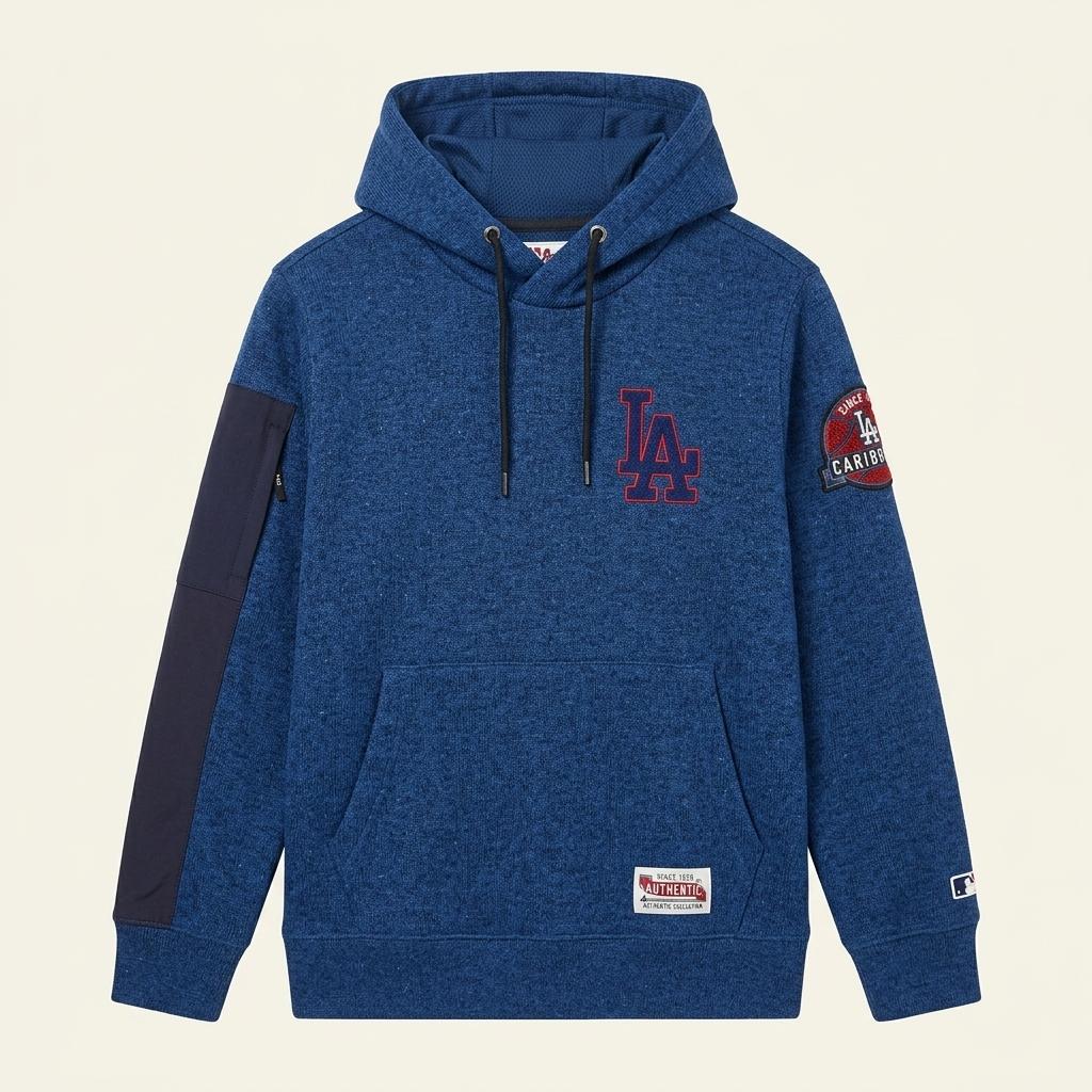 95 mlb 오버핏 la 블루 후디 후드티셔츠 플리스 1